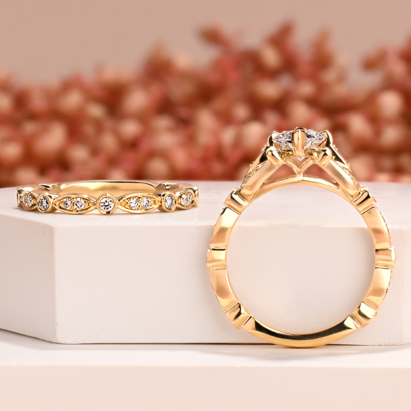1-1/4ct Marquise Antique Nature Inspired Set