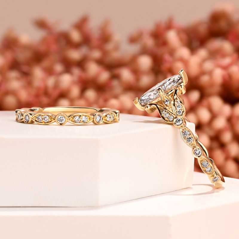 1-1/4ct Marquise Antique Nature Inspired Set