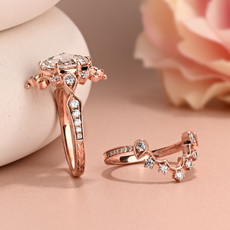 1-3/4ct Rose Cut Oval Vintage Inspired Ring