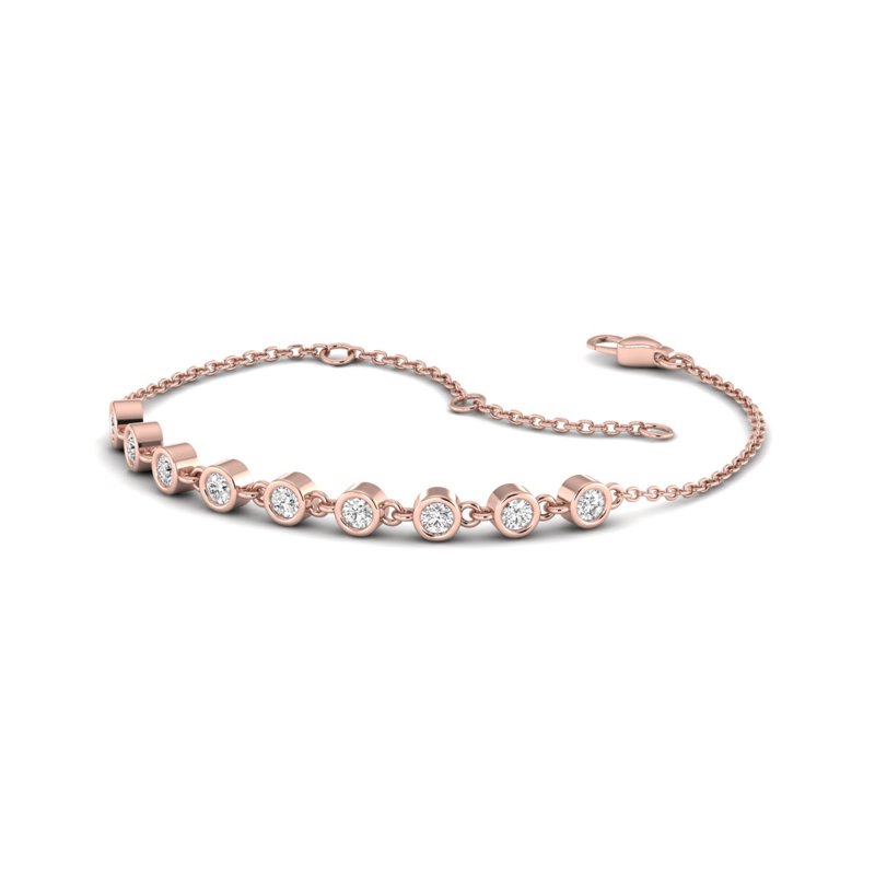Rose Gold Bubble Bezel Bracelet (1ctw)