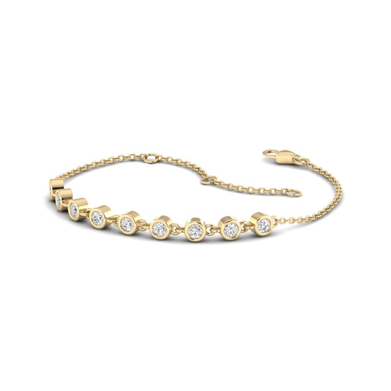 Yellow Gold Bubble Bezel Bracelet (1ctw)