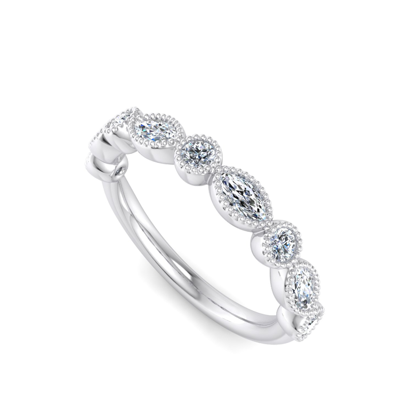 Platinum Luxury Lace Ring (1/2ctw)