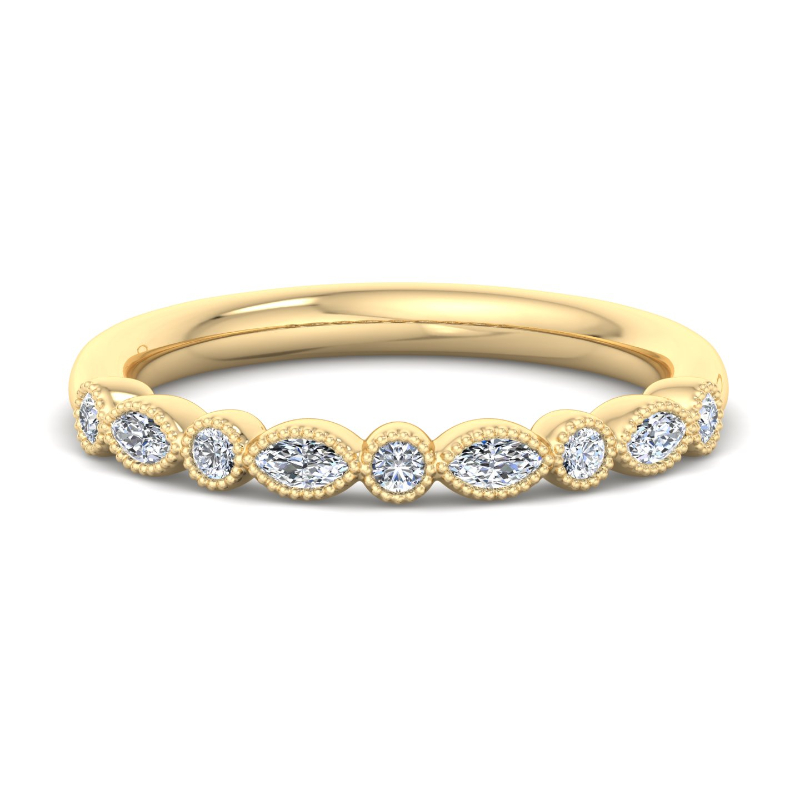 Yellow Gold Mini Lace Ring (1/4ctw)