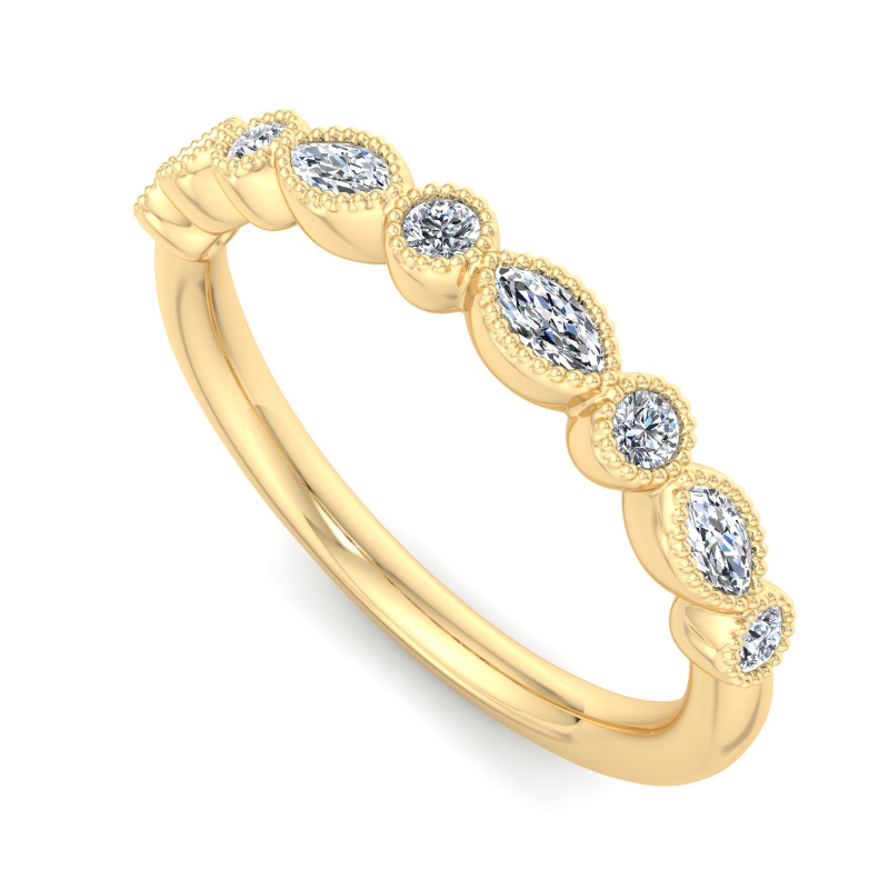 Yellow Gold Mini Lace Ring (1/4ctw)