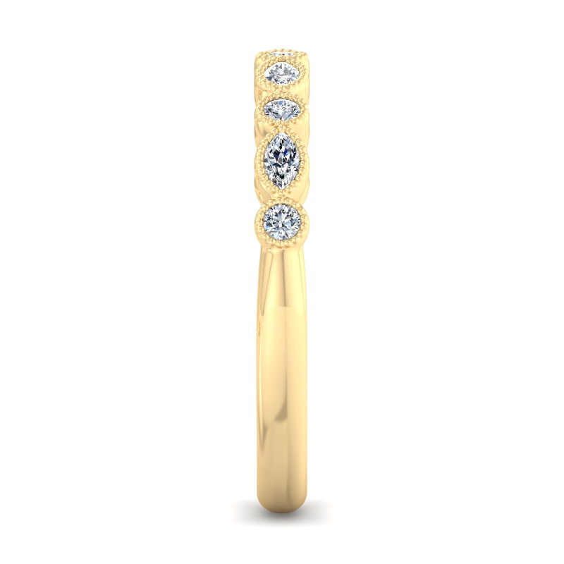 Yellow Gold Mini Lace Ring (1/4ctw)