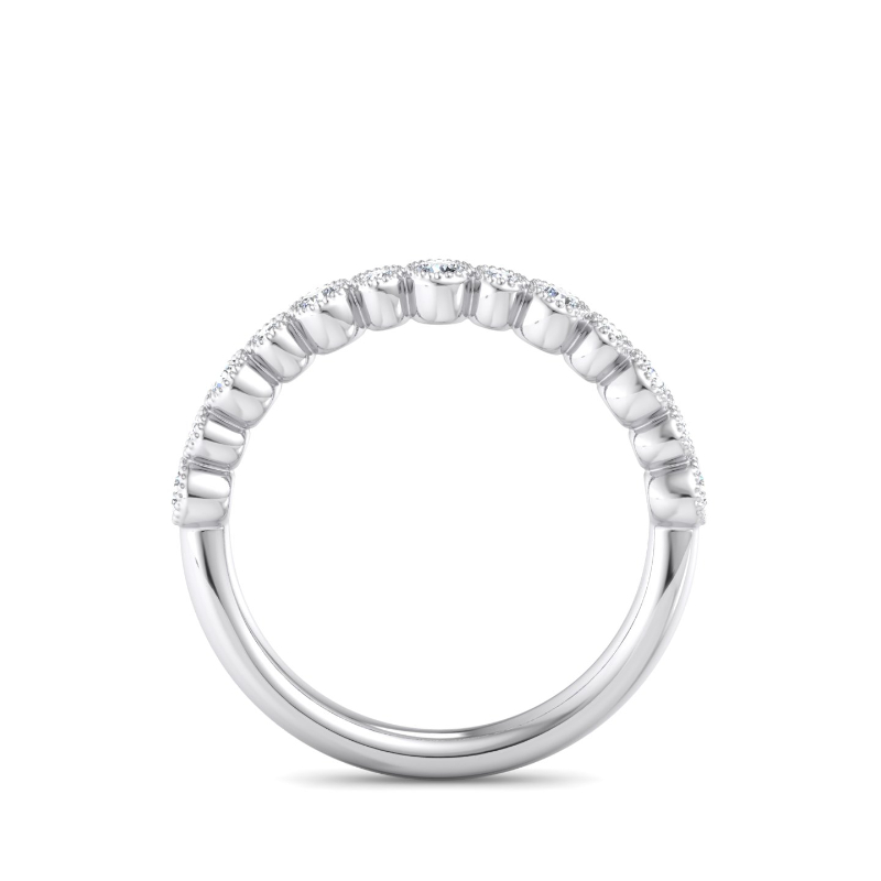Platinum Mini Lina Milgrain Ring (1/4ctw)