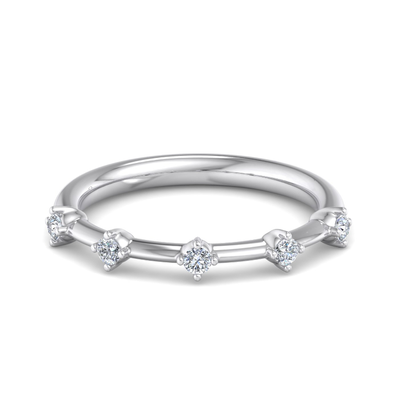 Platinum Mini Demi Ring (1/8ctw)