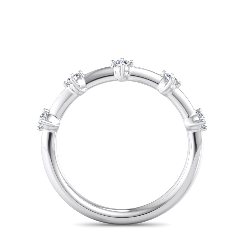 Platinum Mini Demi Ring (1/8ctw)