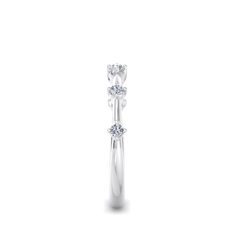 White Gold Mini Demi Ring (1/8ctw)