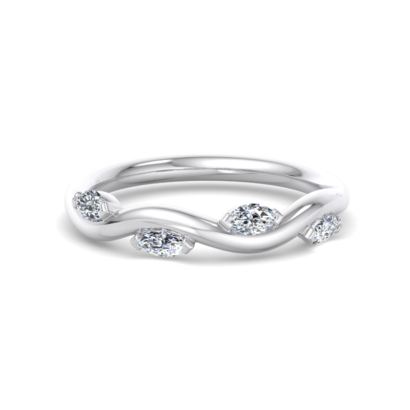 Platinum Twisting Vine Ring (1/3ctw)