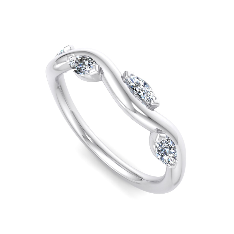 Platinum Twisting Vine Ring (1/3ctw)