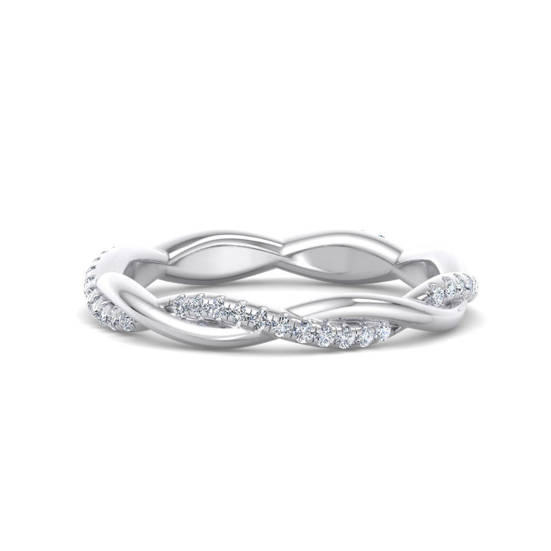 Platinum Petite Twist Eternity (1/5ctw)