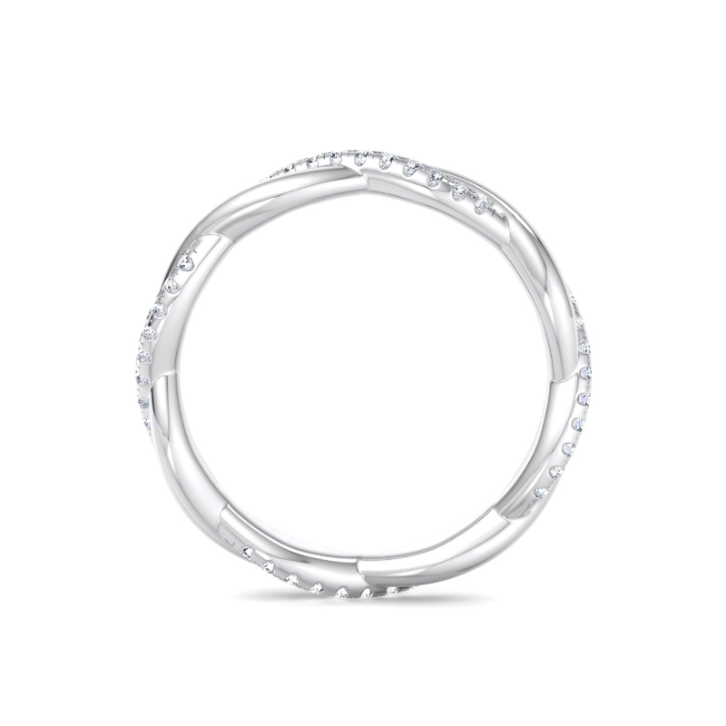 Platinum Petite Twist Eternity (1/5ctw)