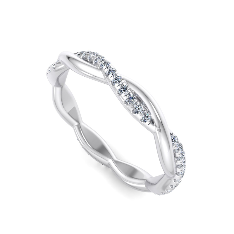 Platinum Petite Twist Eternity (1/5ctw)