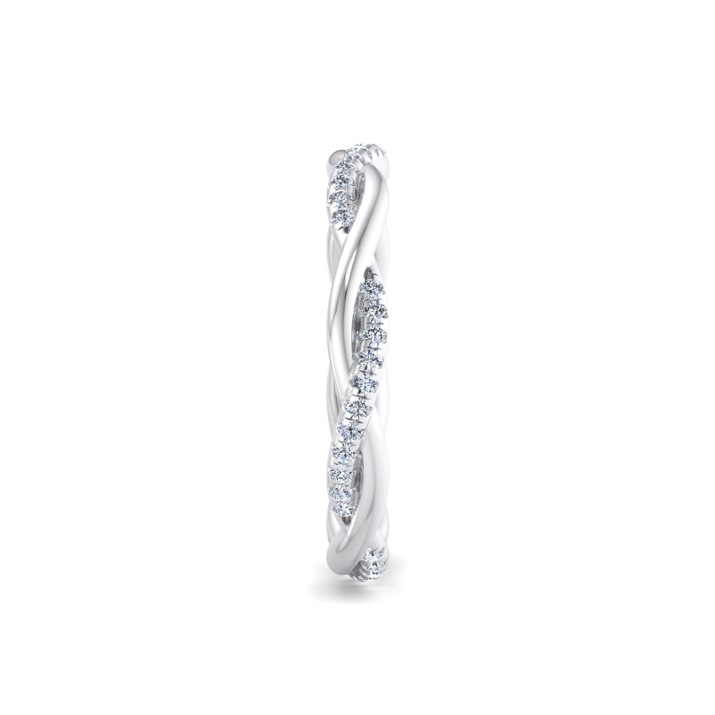 Platinum Petite Twist Eternity (1/5ctw)