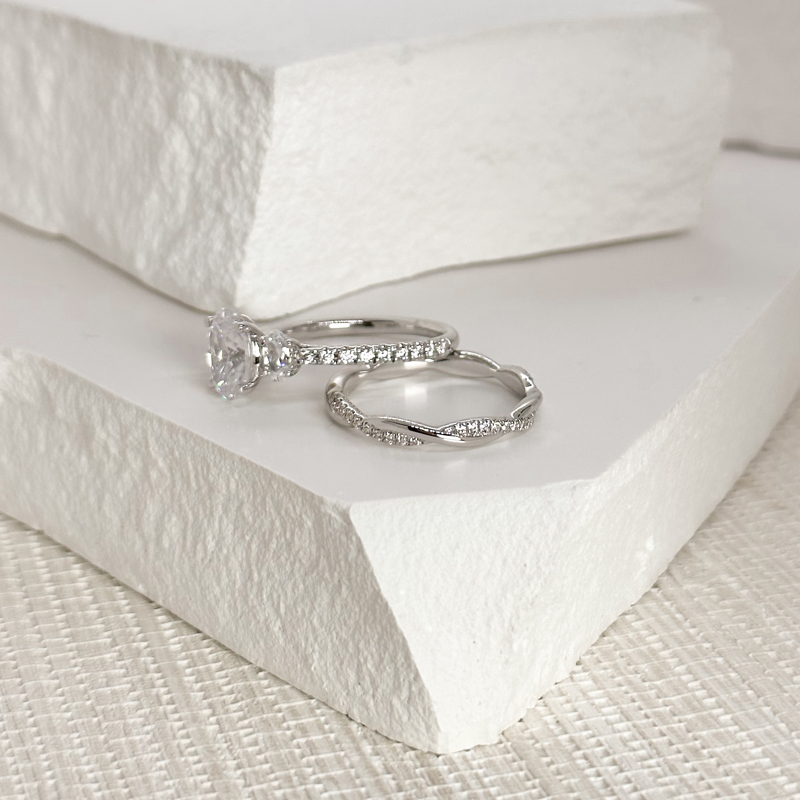 Platinum Petite Twist Eternity (1/5ctw)