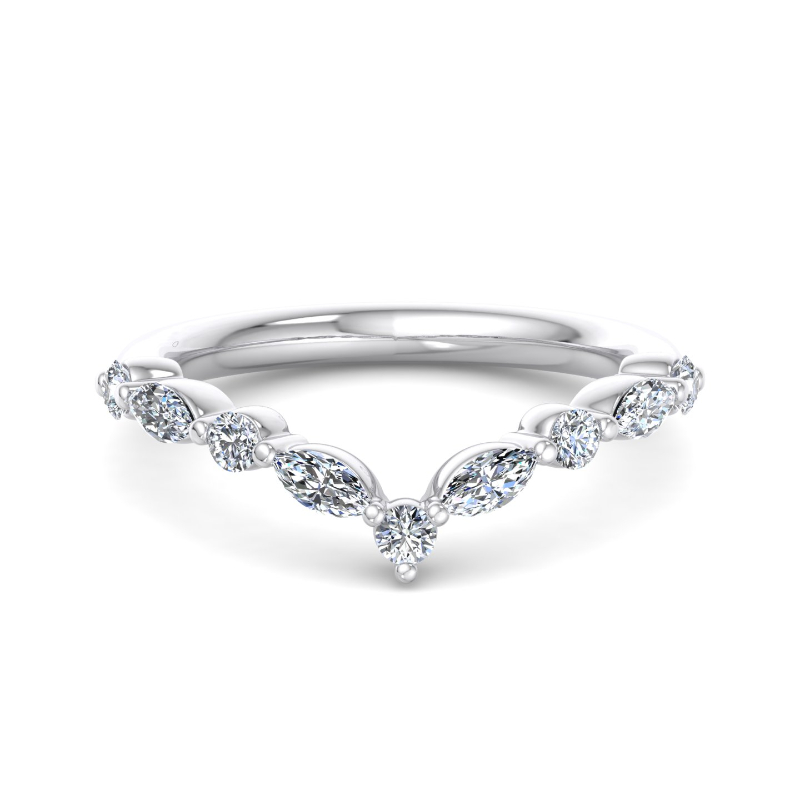 Platinum Sienna Contoured Ring (1/2ctw)