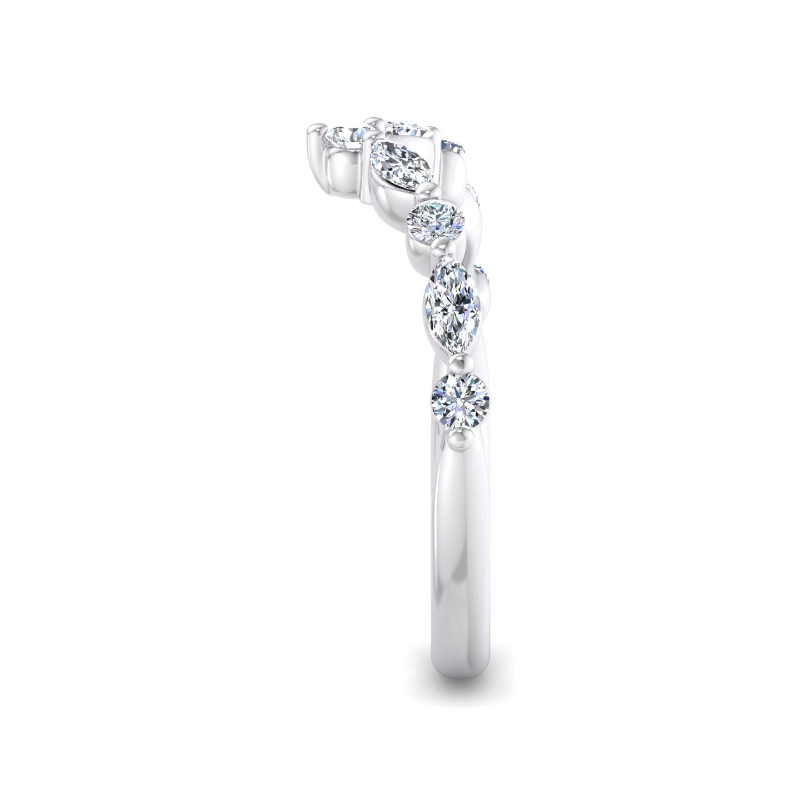 Platinum Sienna Contoured Ring (1/2ctw)