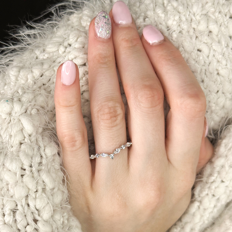 Platinum Sienna Contoured Ring (1/2ctw)