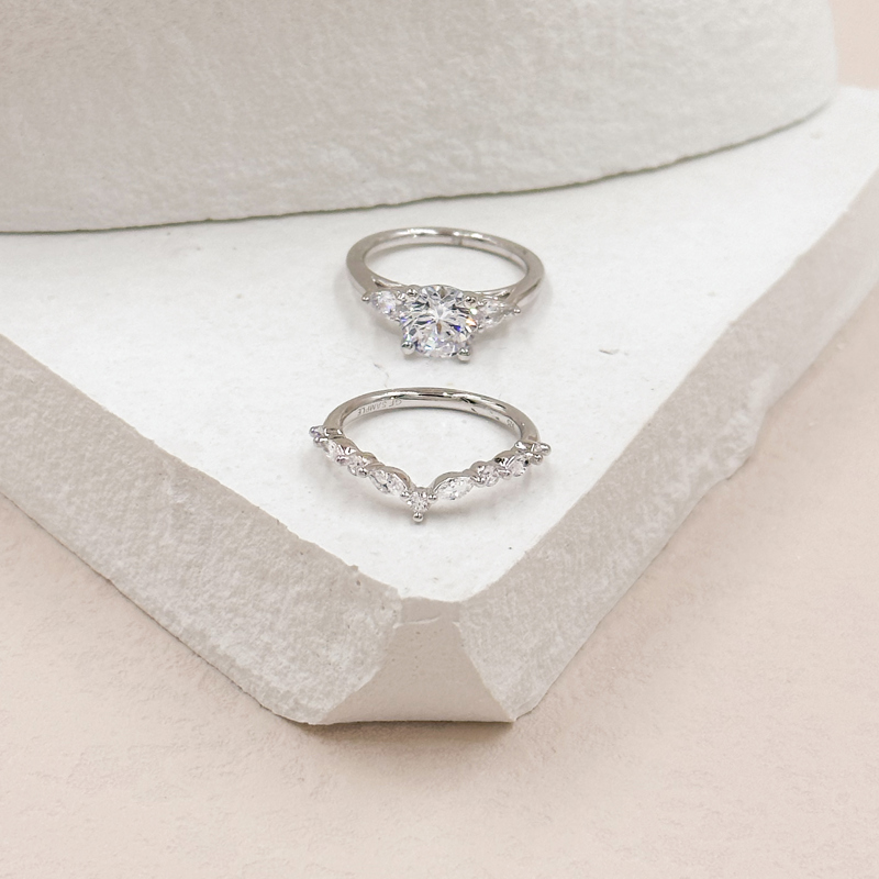 Platinum Sienna Contoured Ring (1/2ctw)