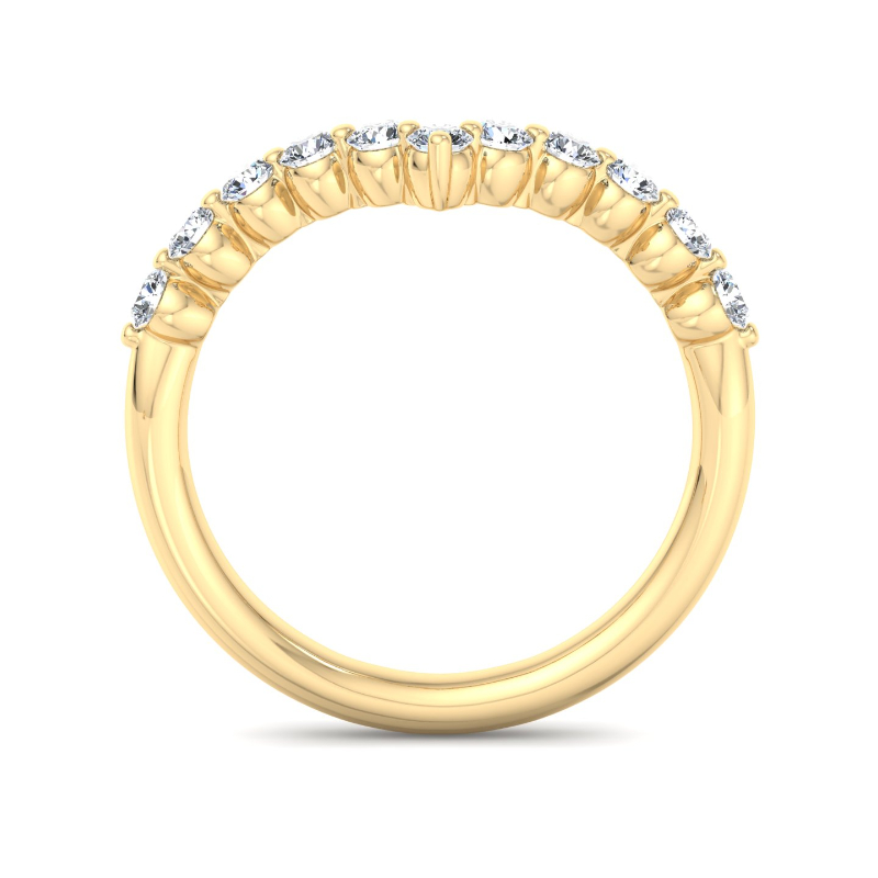 Yellow Gold Shared Contoured Ring (1/3ctw)