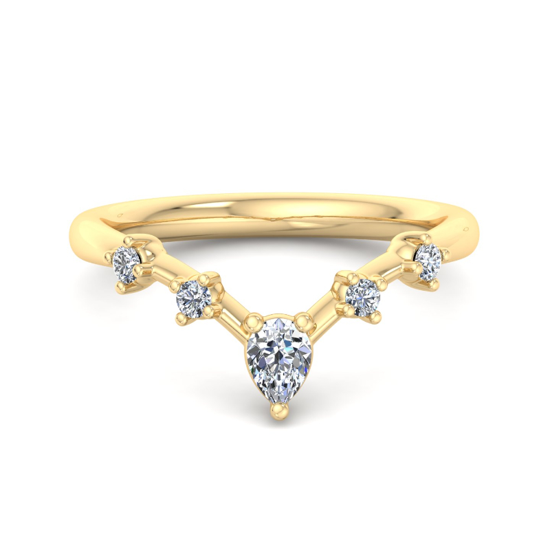Yellow Gold Abelia (1/4ctw)