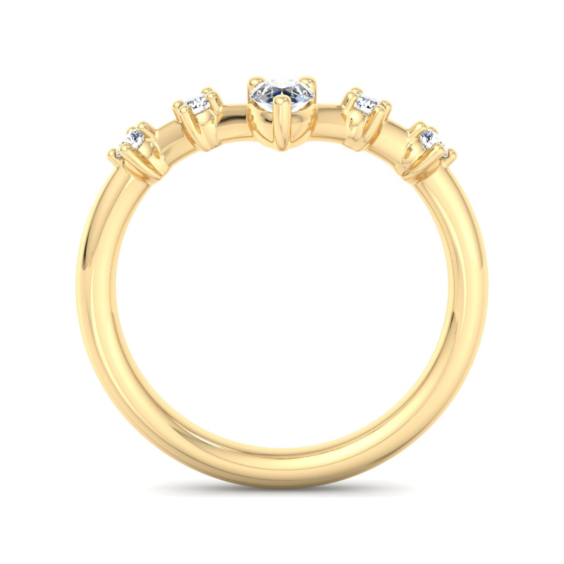 Yellow Gold Abelia (1/4ctw)