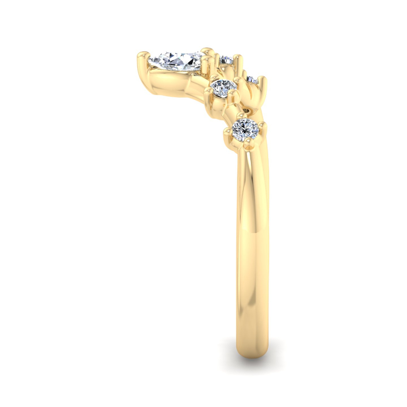 Yellow Gold Abelia (1/4ctw)