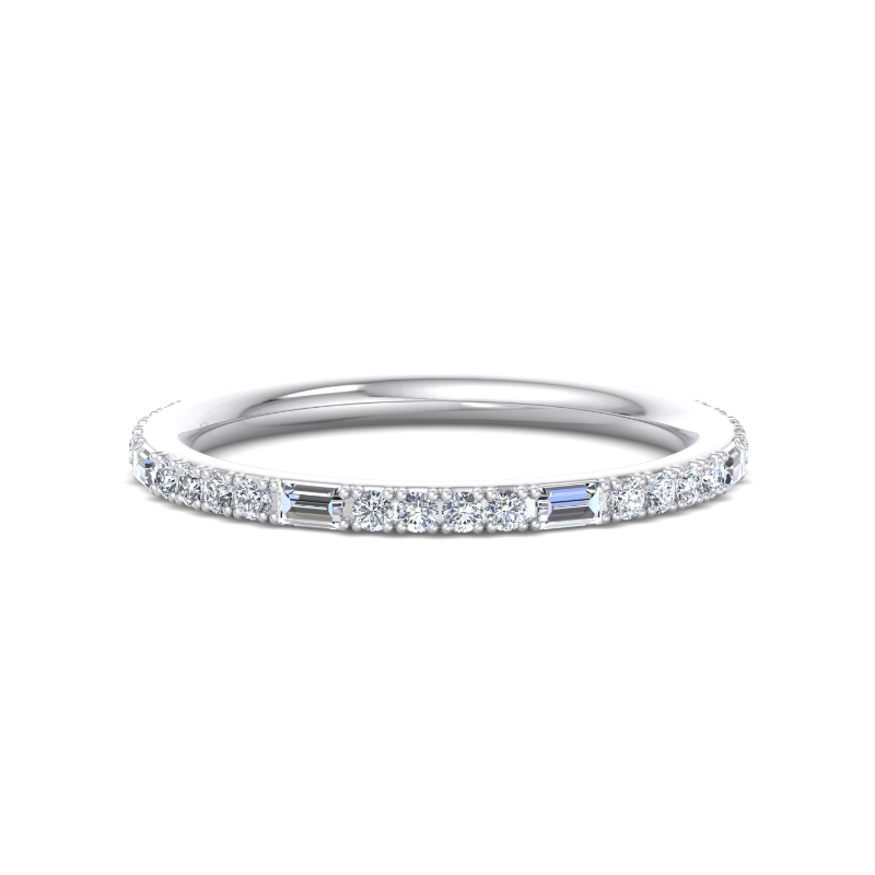 Platinum Roma Baguette Eternity (1/2ctw)
