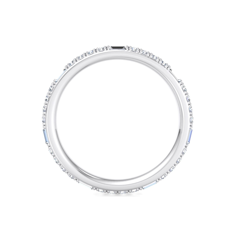 Platinum Roma Baguette Eternity (1/2ctw)