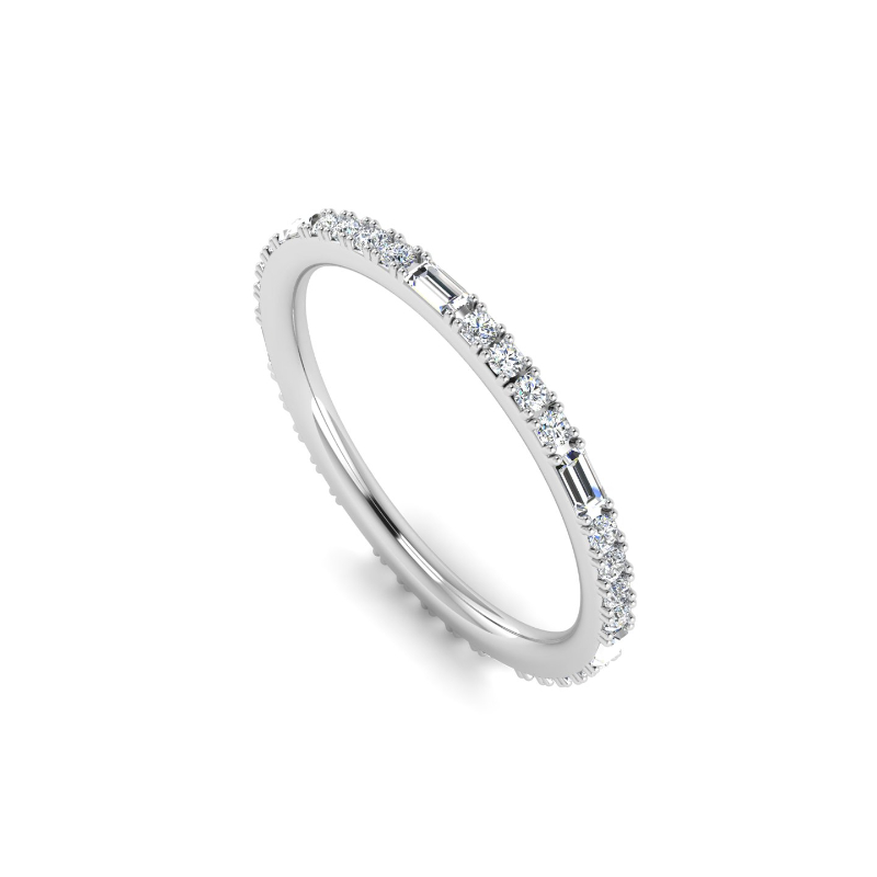 Platinum Roma Baguette Eternity (1/2ctw)