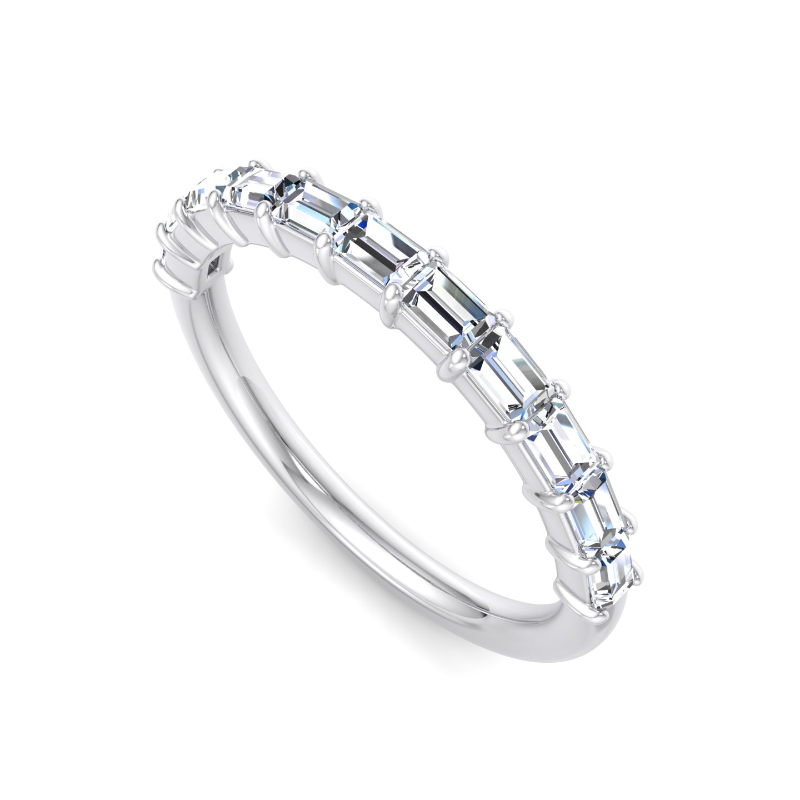 Platinum East West Baguette Ring (1/2ctw)