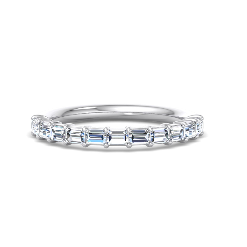 White Gold East West Baguette Ring (1/2ctw)