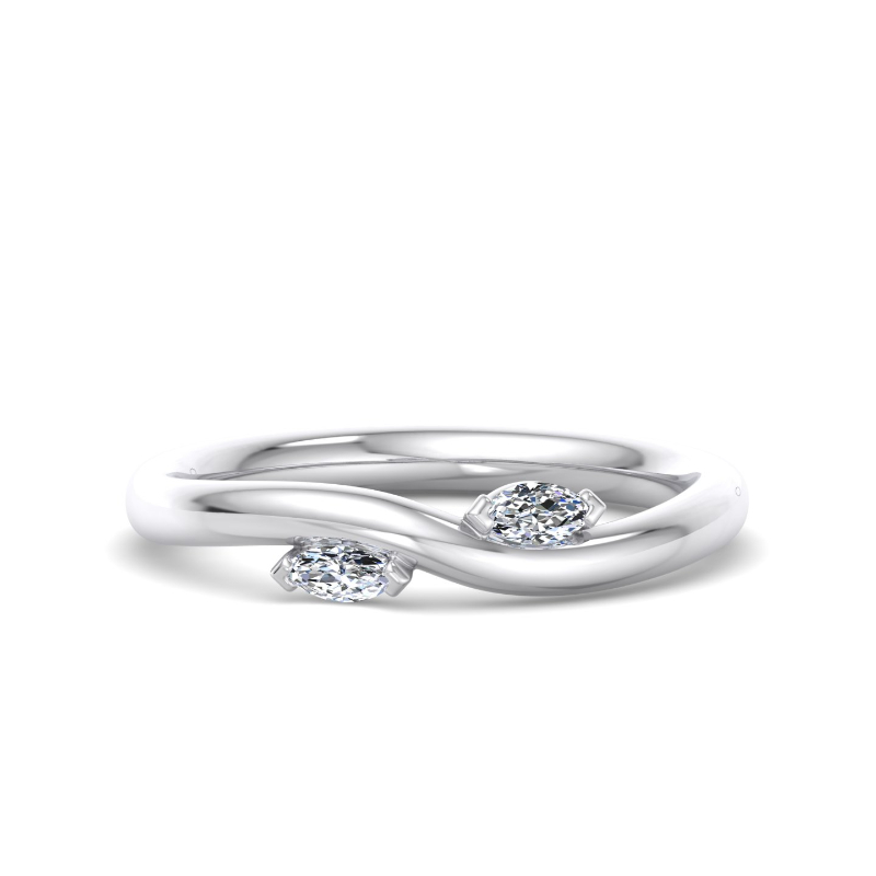White Gold Petite Twisting Vine Ring (1/6ctw)