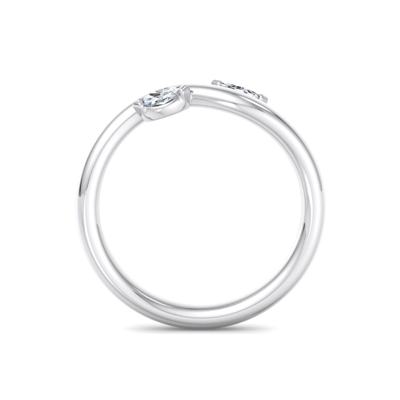 White Gold Petite Twisting Vine Ring (1/6ctw)
