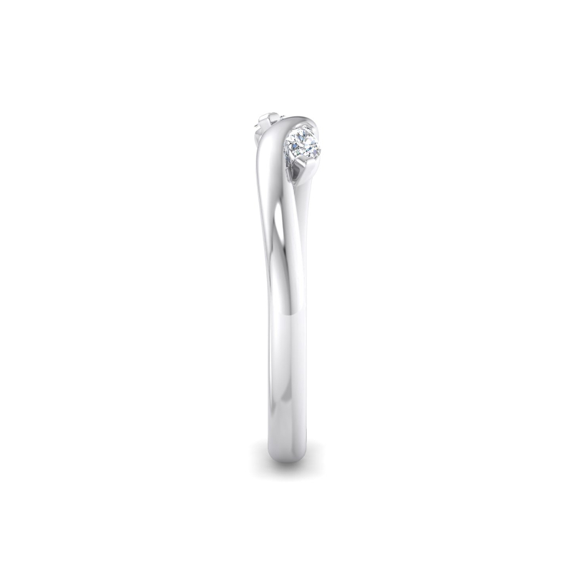 White Gold Petite Twisting Vine Ring (1/6ctw)