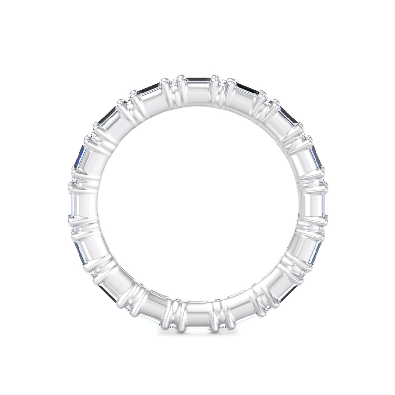 Platinum Petite Baguette & Round Eternity (5/8ctw)