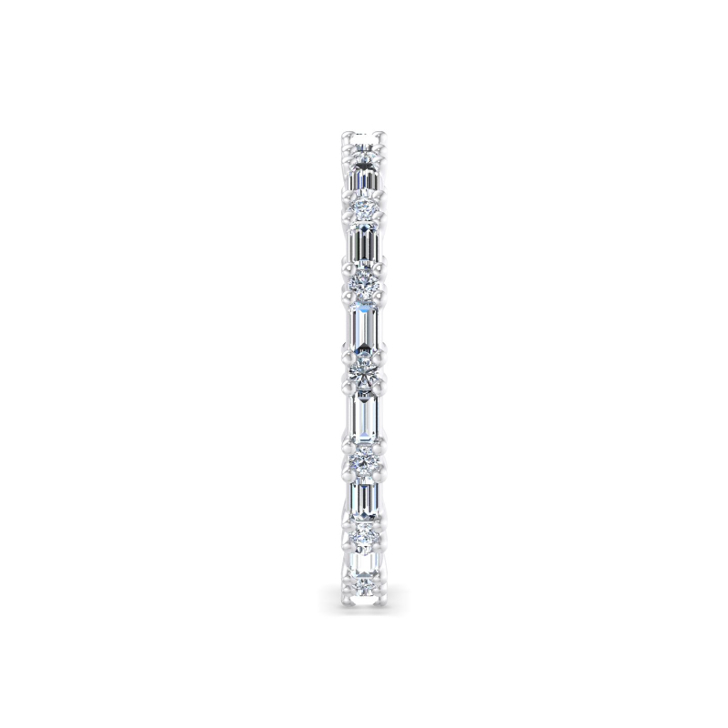 Platinum Petite Baguette & Round Eternity (5/8ctw)
