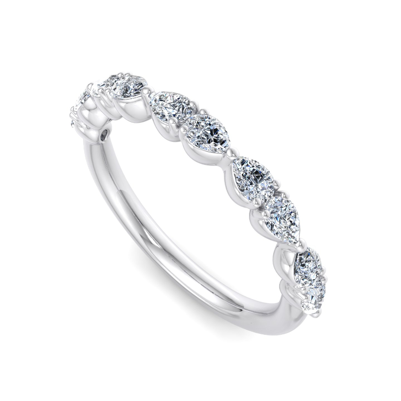 Platinum Elise Pear Ring (1/2ctw)