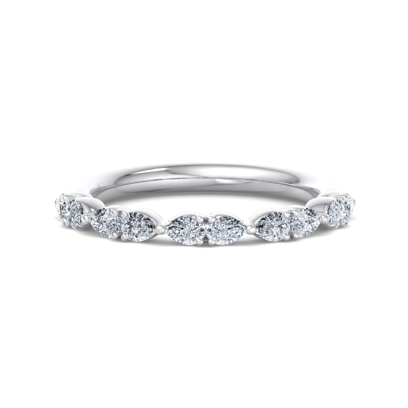 White Gold Elise Pear Ring (1/2ctw)