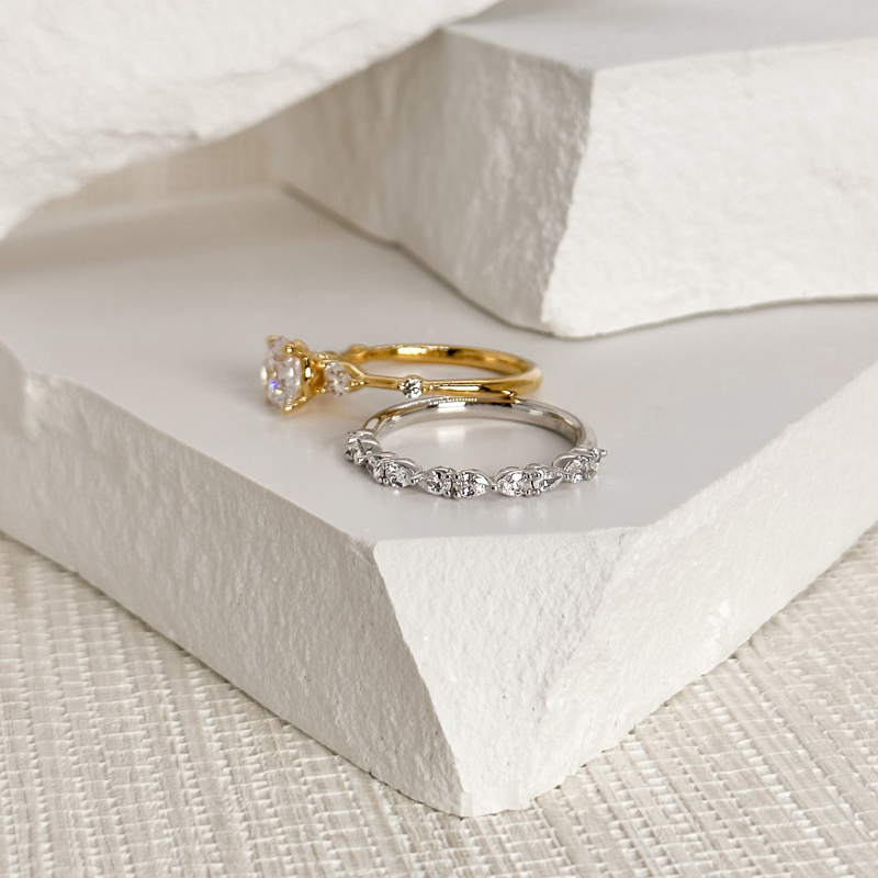 Platinum Elise Pear Ring (1/2ctw)