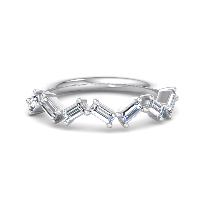 Platinum Contemporary Baguette Ring (1/2ctw)