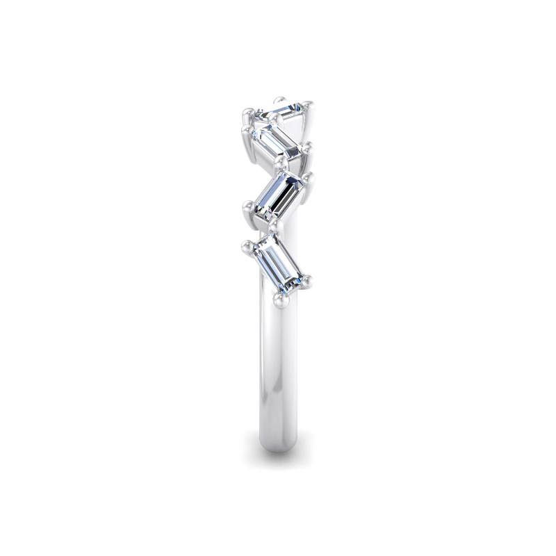 Platinum Contemporary Baguette Ring (1/2ctw)