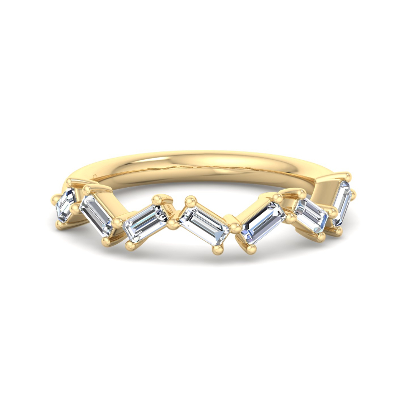 Yellow Gold Contemporary Baguette Ring (1/2ctw)