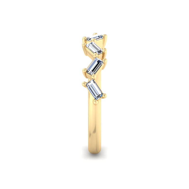 Yellow Gold Contemporary Baguette Ring (1/2ctw)