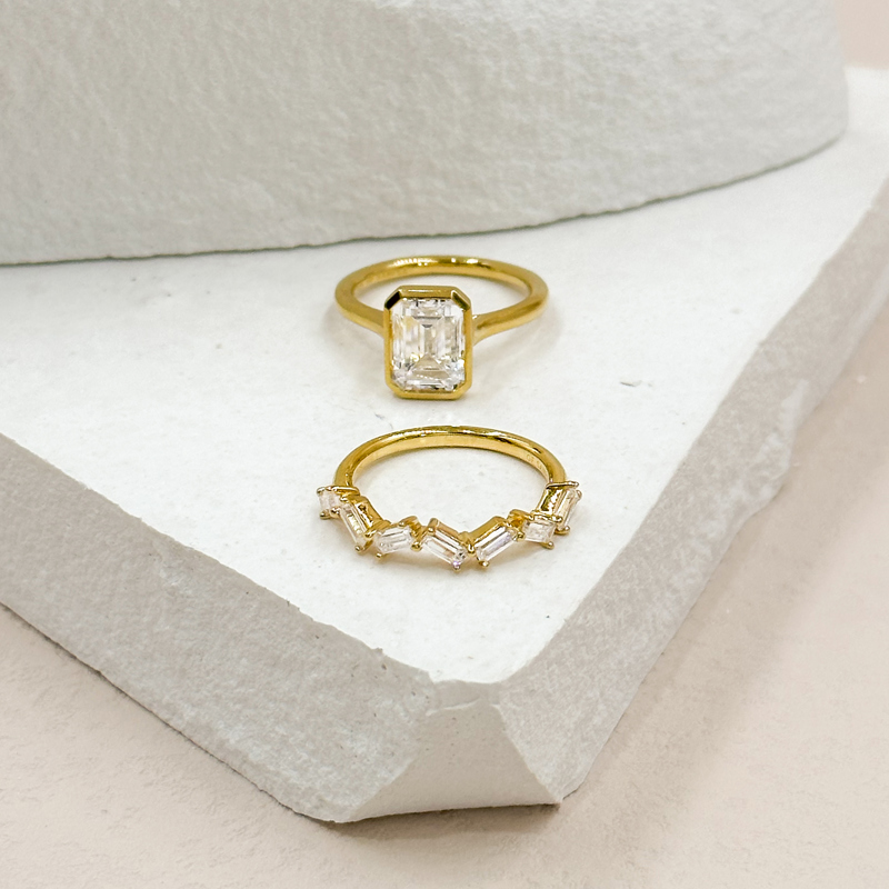Yellow Gold Contemporary Baguette Ring (1/2ctw)