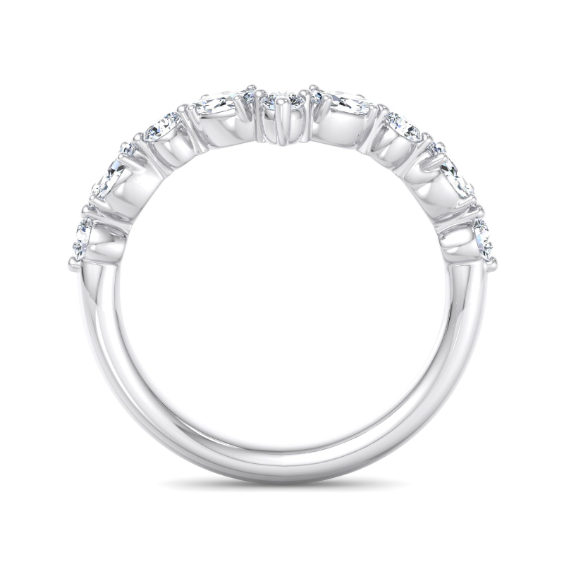Platinum Sienna Contoured Five Prong (1/2ctw)