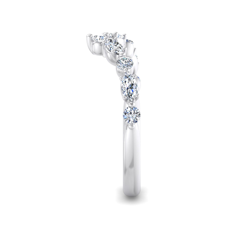 Platinum Sienna Contoured Five Prong (1/2ctw)