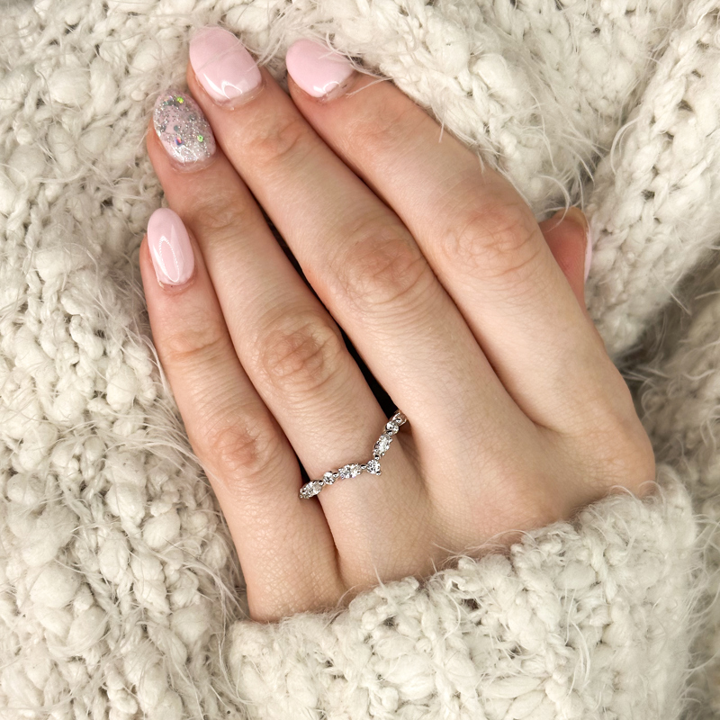 Platinum Sienna Contoured Five Prong (1/2ctw)