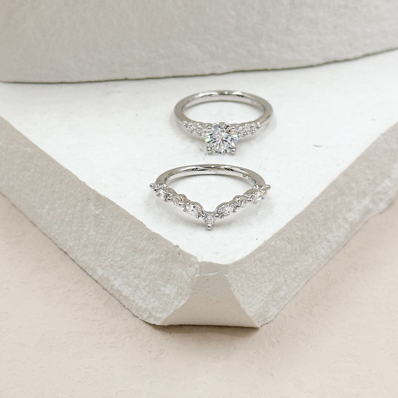 Platinum Sienna Contoured Five Prong (1/2ctw)